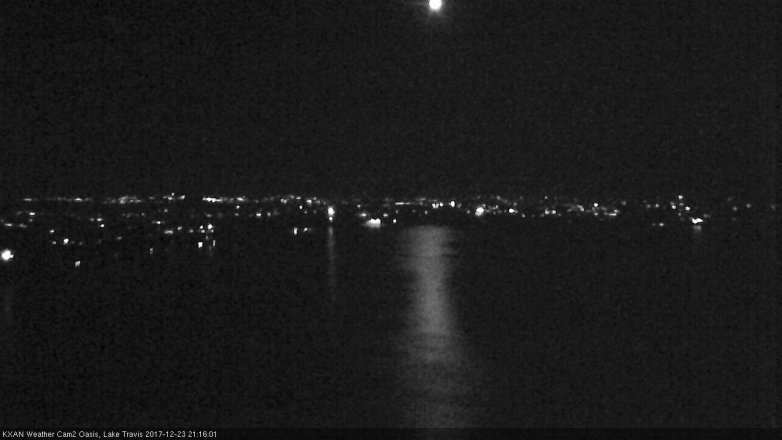 Lake Travis webcam, December 23, 2017 8:40 PM CT