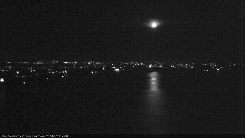Lake Travis webcam, December 23, 2017 9:05 PM CT