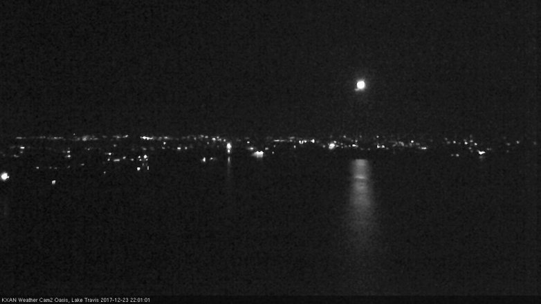 Lake Travis webcam, December 23, 2017 9:20 PM CT