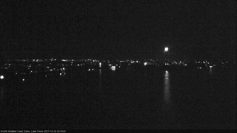 Lake Travis webcam, December 23, 2017 9:30 PM CT