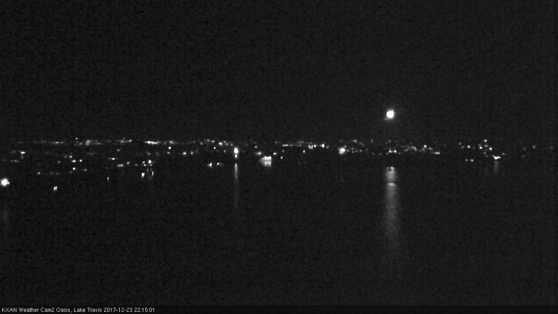 Lake Travis webcam, December 23, 2017 9:40 PM CT