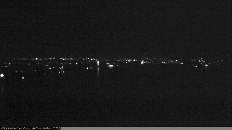 Lake Travis webcam, December 23, 2017 10:15 PM CT