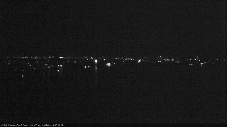 Lake Travis webcam, December 23, 2017 11:05 PM CT