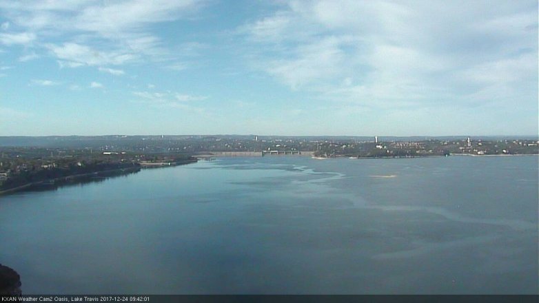 Lake Travis webcam, December 24, 2017 9:05 AM CT