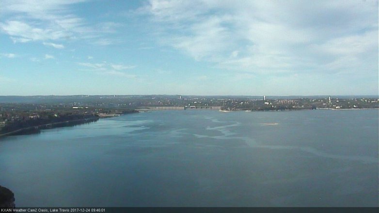Lake Travis webcam, December 24, 2017 9:10 AM CT