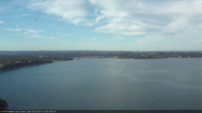 Lake Travis webcam, December 24, 2017 9:20 AM CT