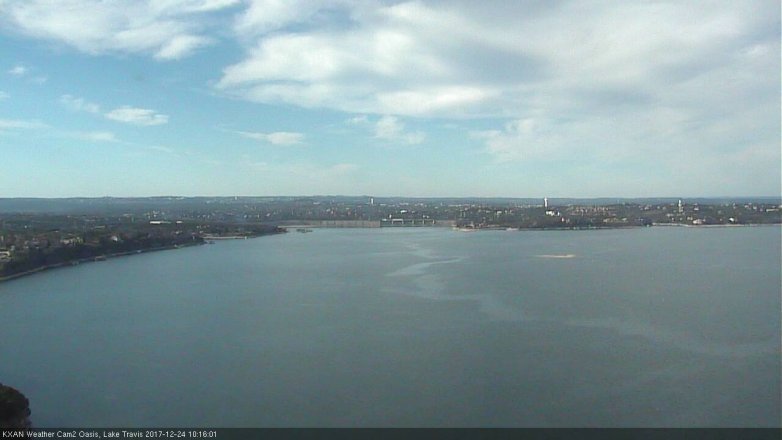 Lake Travis webcam, December 24, 2017 9:25 AM CT