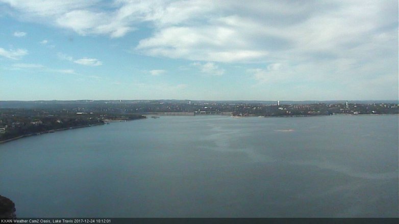 Lake Travis webcam, December 24, 2017 9:30 AM CT