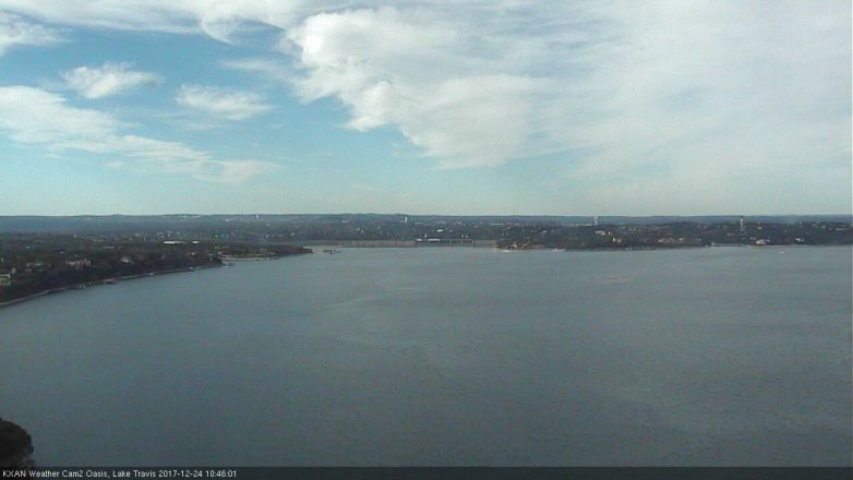 Lake Travis webcam, December 24, 2017 9:55 AM CT