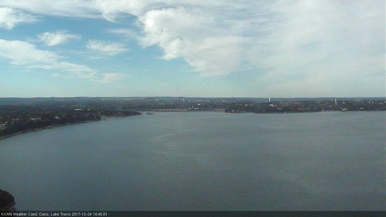 Lake Travis webcam, December 24, 2017 10:15 AM CT