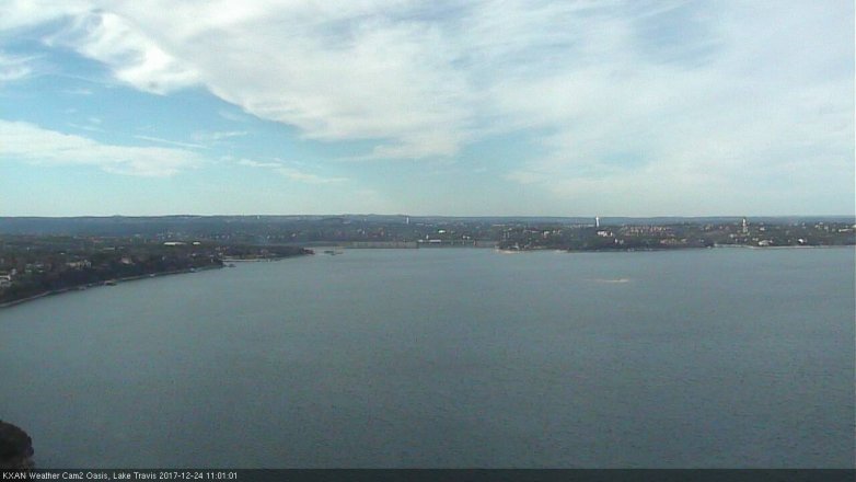Lake Travis webcam, December 24, 2017 10:25 AM CT