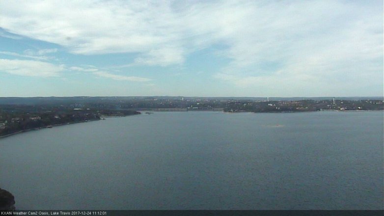 Lake Travis webcam, December 24, 2017 10:40 AM CT