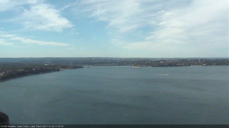 Lake Travis webcam, December 24, 2017 10:55 AM CT