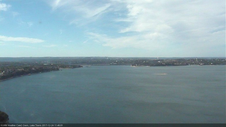 Lake Travis webcam, December 24, 2017 11:05 AM CT
