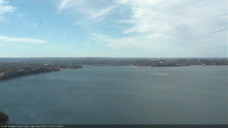 Lake Travis webcam, December 24, 2017 11:15 AM CT