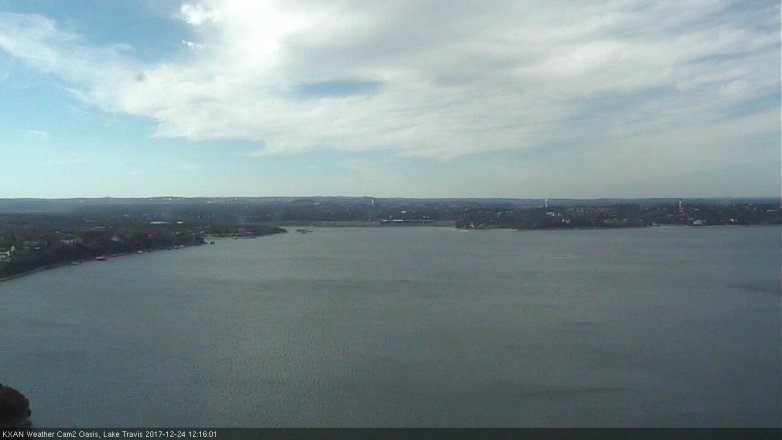 Lake Travis webcam, December 24, 2017 11:20 AM CT