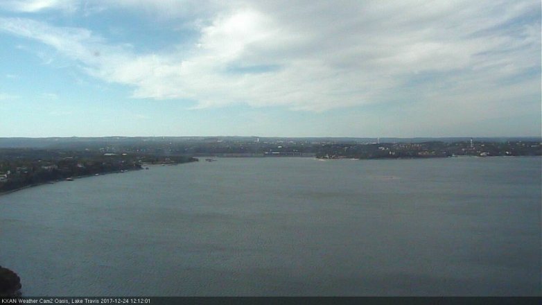 Lake Travis webcam, December 24, 2017 11:40 AM CT