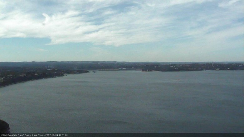 Lake Travis webcam, December 24, 2017 12:00 PM CT
