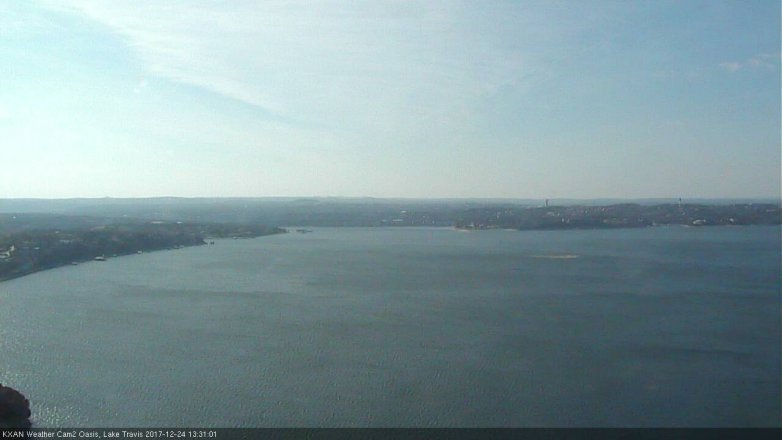 Lake Travis webcam, December 24, 2017 12:45 PM CT