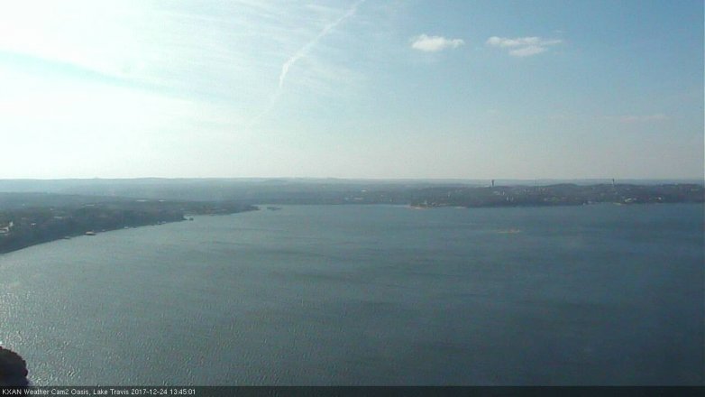 Lake Travis webcam, December 24, 2017 12:50 PM CT