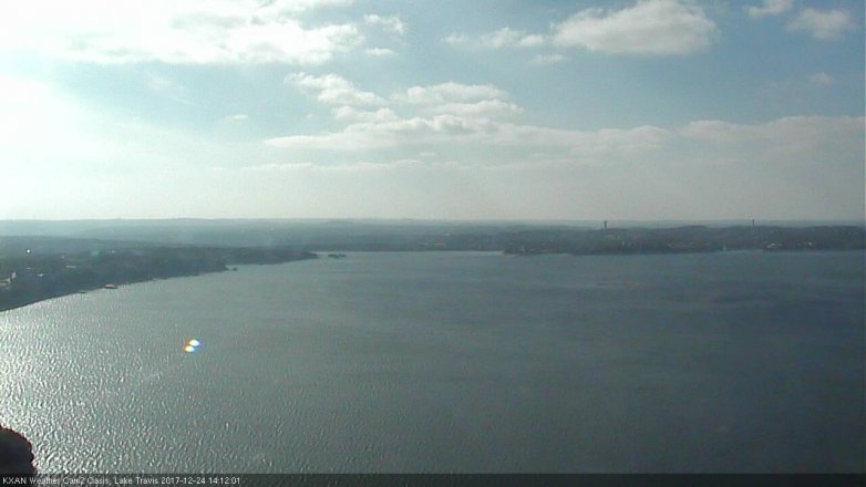Lake Travis webcam, December 24, 2017 1:15 PM CT