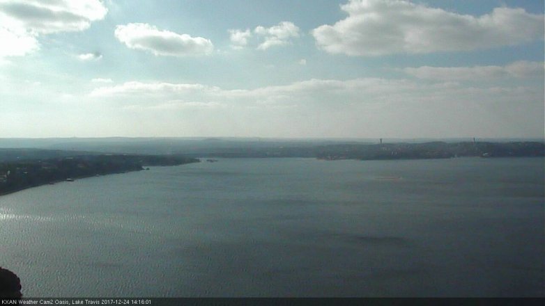 Lake Travis webcam, December 24, 2017 1:20 PM CT