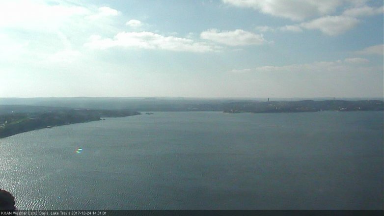 Lake Travis webcam, December 24, 2017 1:25 PM CT