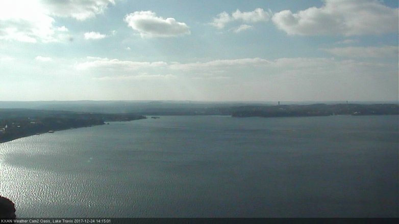 Lake Travis webcam, December 24, 2017 1:30 PM CT