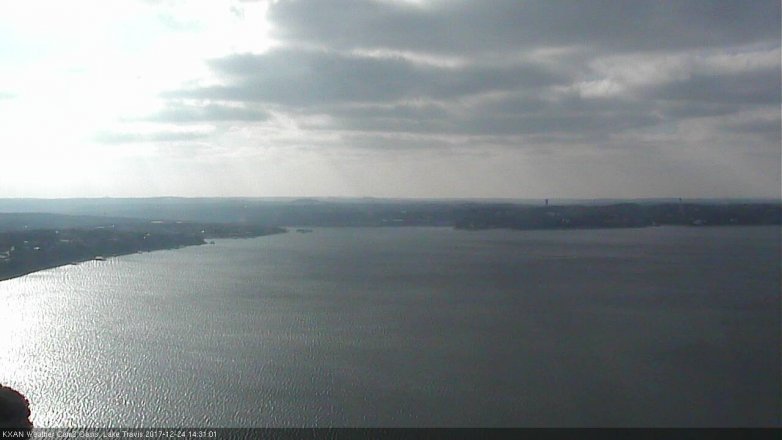 Lake Travis webcam, December 24, 2017 1:45 PM CT