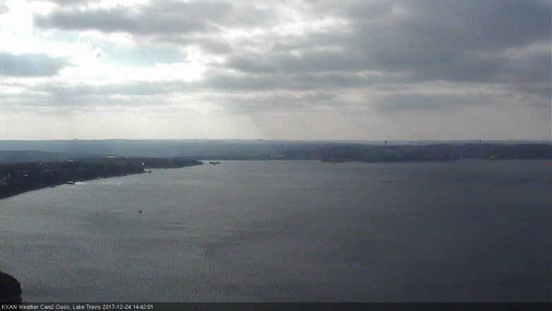 Lake Travis webcam, December 24, 2017 1:55 PM CT