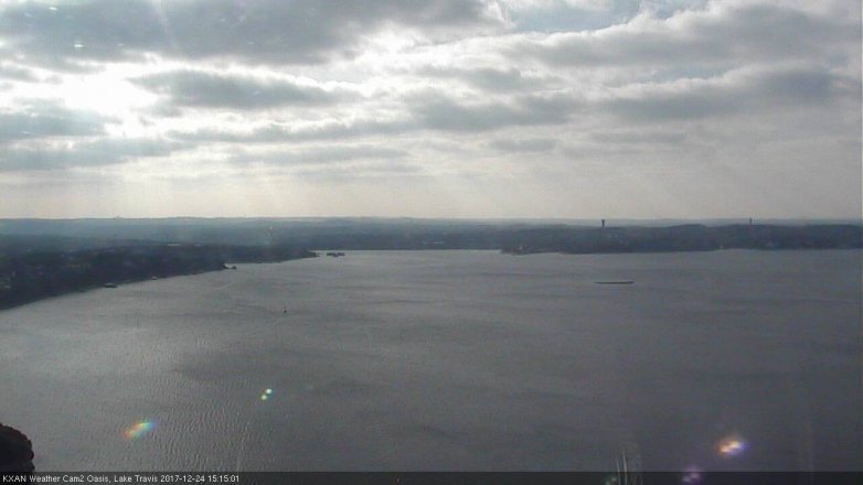 Lake Travis webcam, December 24, 2017 2:25 PM CT