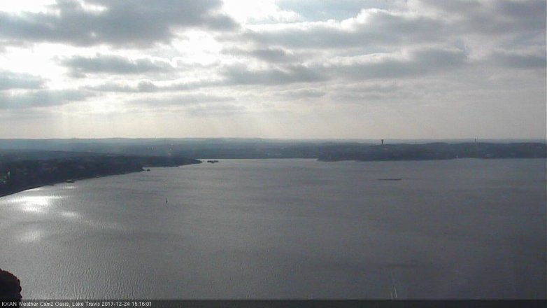 Lake Travis webcam, December 24, 2017 2:40 PM CT