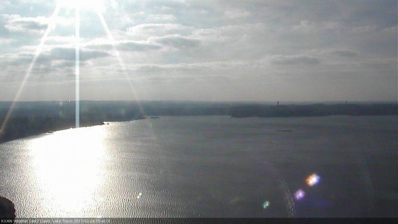 Lake Travis webcam, December 24, 2017 3:05 PM CT