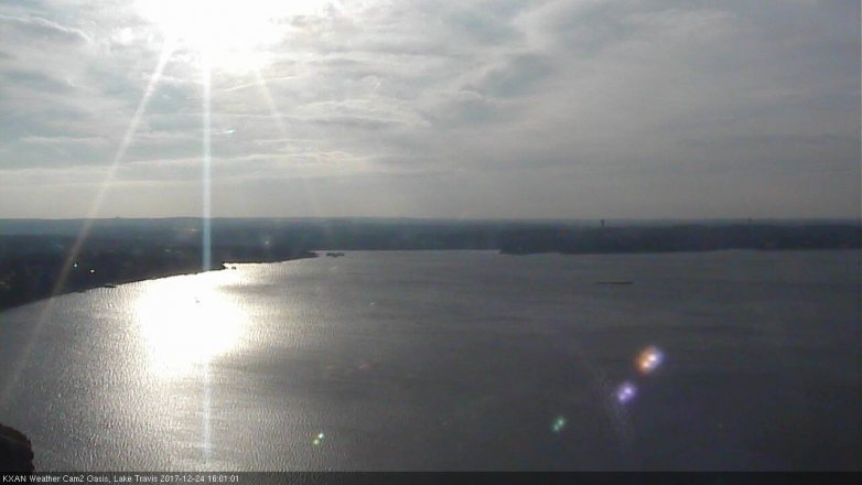 Lake Travis webcam, December 24, 2017 3:15 PM CT