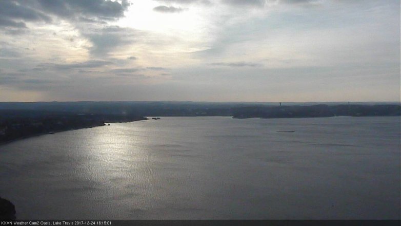 Lake Travis webcam, December 24, 2017 3:25 PM CT