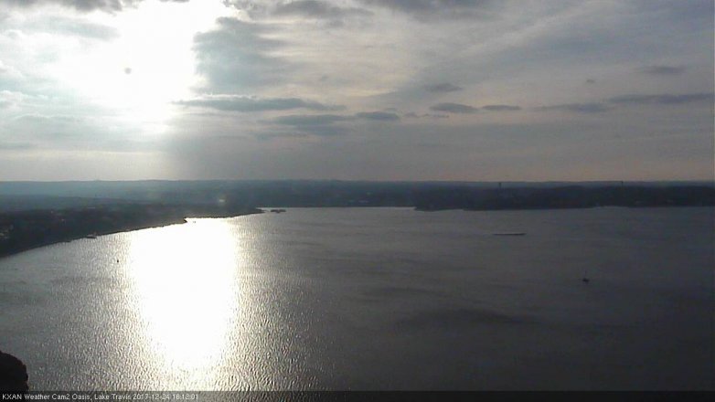 Lake Travis webcam, December 24, 2017 3:30 PM CT