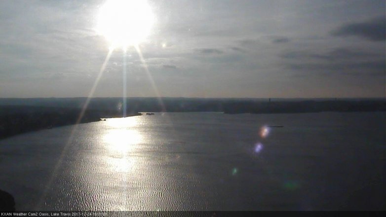 Lake Travis webcam, December 24, 2017 3:35 PM CT