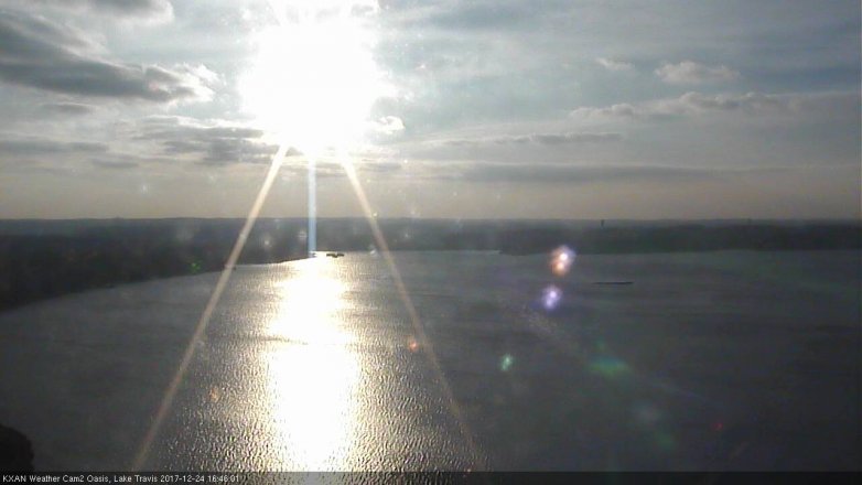 Lake Travis webcam, December 24, 2017 3:55 PM CT