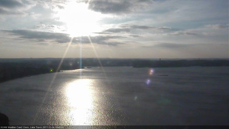 Lake Travis webcam, December 24, 2017 4:00 PM CT