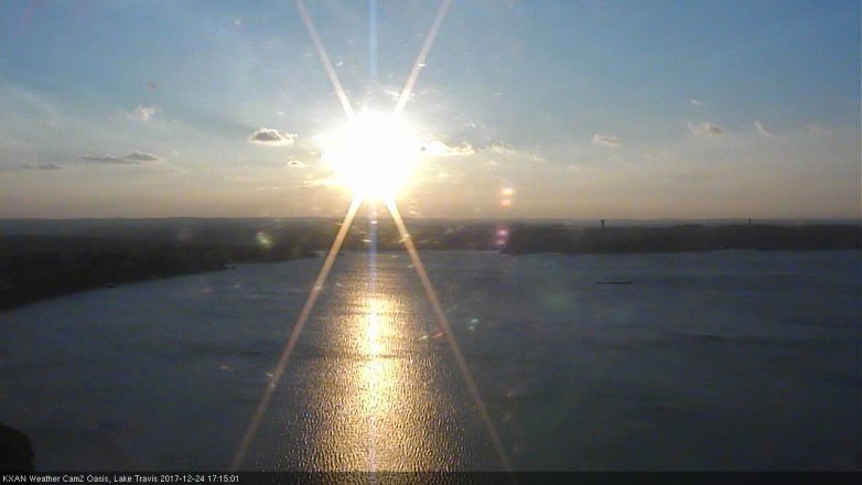 Lake Travis webcam, December 24, 2017 4:20 PM CT