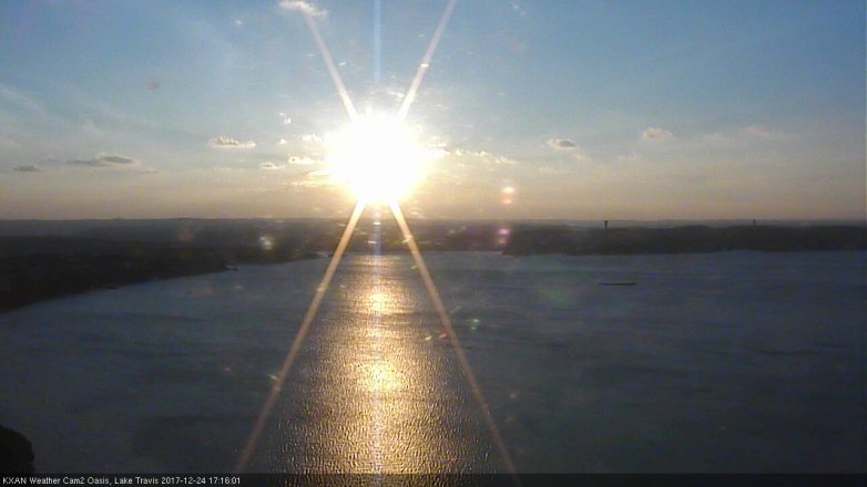 Lake Travis webcam, December 24, 2017 4:40 PM CT
