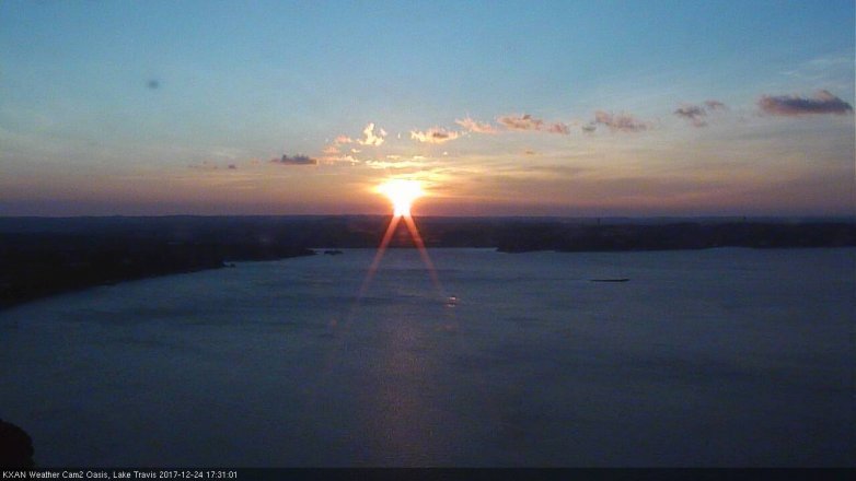 Lake Travis webcam, December 24, 2017 4:45 PM CT