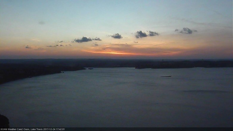 Lake Travis webcam, December 24, 2017 4:55 PM CT
