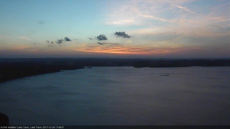 Lake Travis webcam, December 24, 2017 5:00 PM CT