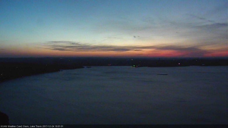 Lake Travis webcam, December 24, 2017 5:05 PM CT