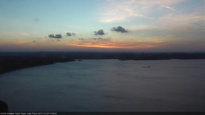 Lake Travis webcam, December 24, 2017 5:15 PM CT