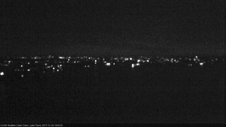Lake Travis webcam, December 24, 2017 5:45 PM CT