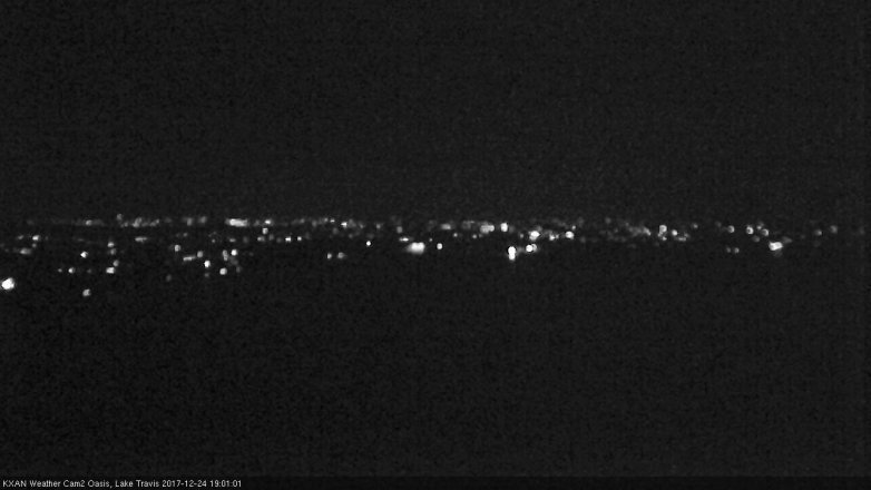 Lake Travis webcam, December 24, 2017 6:15 PM CT