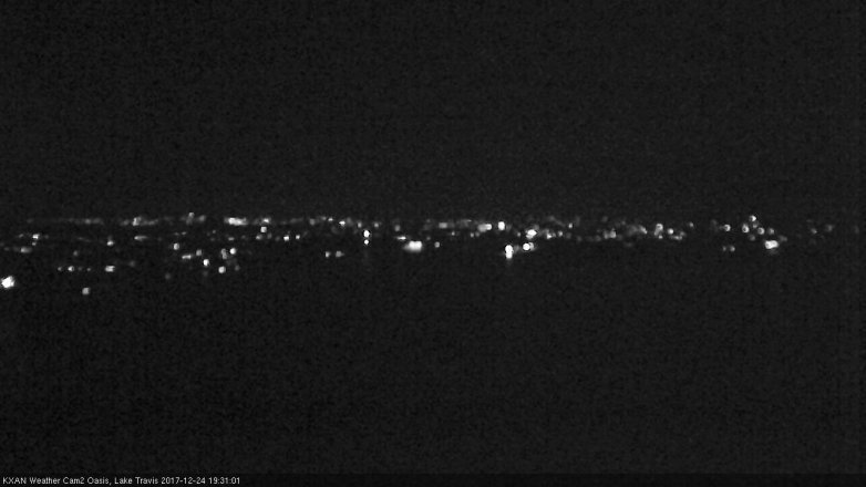 Lake Travis webcam, December 24, 2017 6:40 PM CT