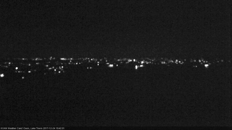 Lake Travis webcam, December 24, 2017 7:05 PM CT